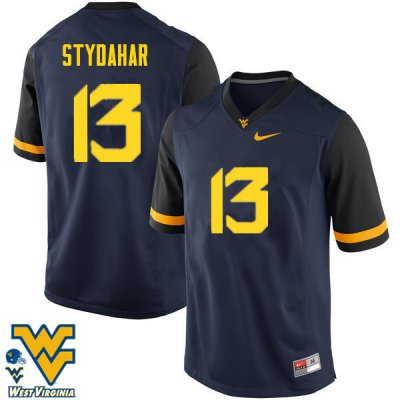 Men's West Virginia Mountaineers NCAA #13 Joe Stydahar Navy Authentic Nike Stitched College Football Jersey XL15T88YK